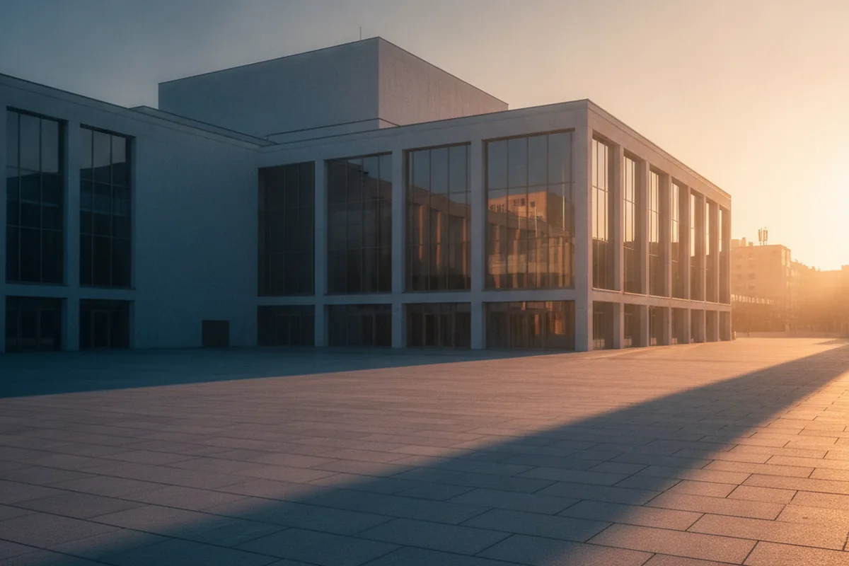 Modernes Kulturgebäude — sinnbildlich für das Kulturhauptstadt-Erbe Chemnitz 2025